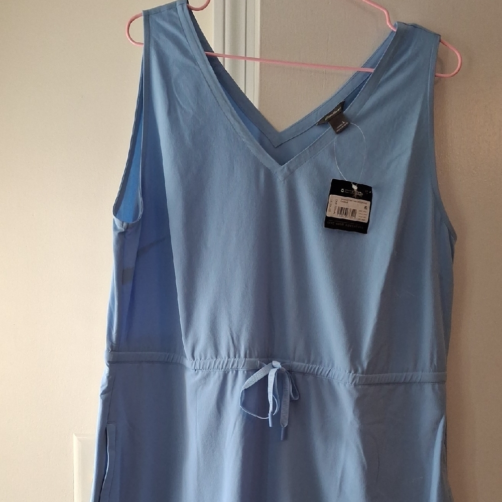 Eddie Bauer Blue Sleeveless V-Neck Sundress